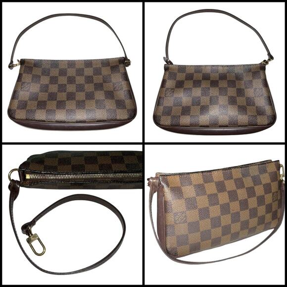 Louis Vuitton Vintage Damier Ebene Navona Pochette Accessories Bag W/Bag & Box - Picture 3 of 15